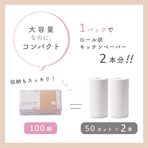 トーヨ キッチンペーパータオル(100組) 【1袋】 トーヨ