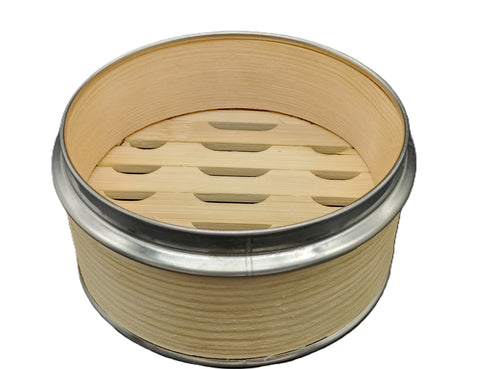 【蓋付き】 ステン巻き せいろ蒸し器 15cm 【本体10個・蓋10個セット】