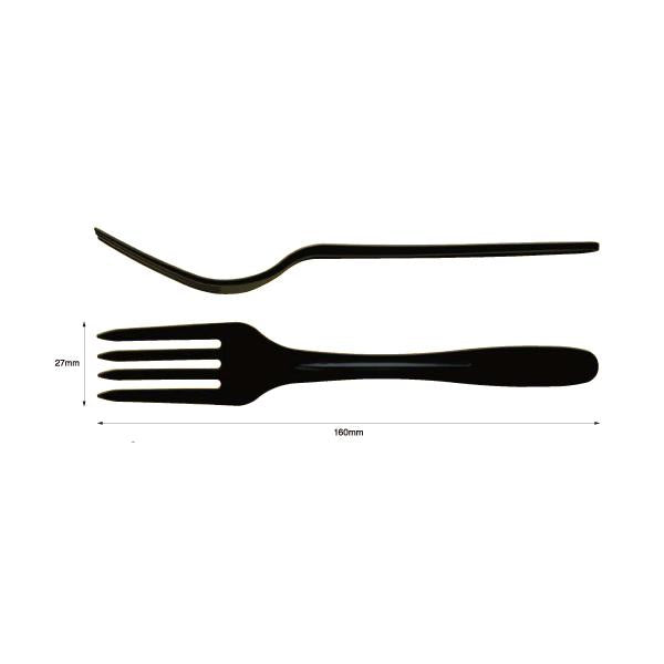 フォーク160(黒)単袋入 【500本】