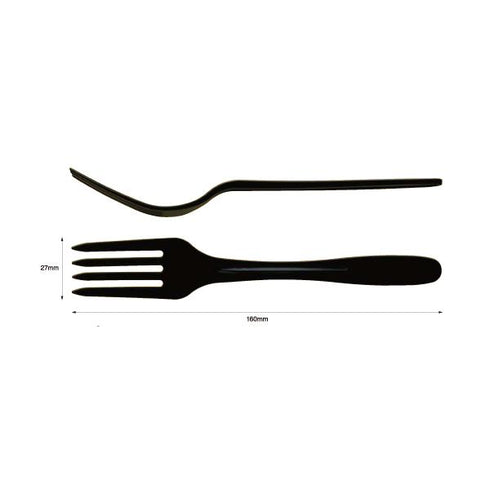 フォーク160(黒)単袋入 【3000本】