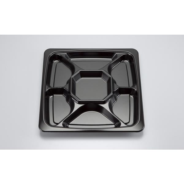 【蓋付き】SFオードブル角30(黒) 【本体240枚・蓋240枚セット】