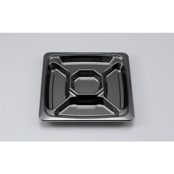 【蓋付き】SFオードブル角20(黒) 【本体320枚・蓋320枚セット】