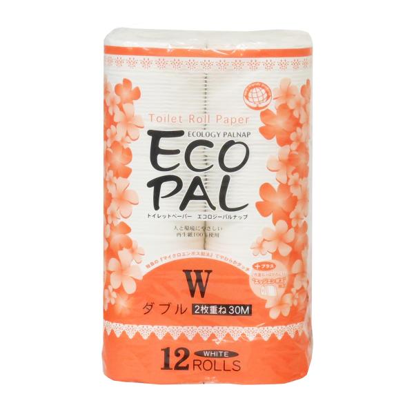 トイレットペーパー エコロジーパルナップ12R(ダブル)30m巻 【1袋】 イデシギョー 業務用 飲食店