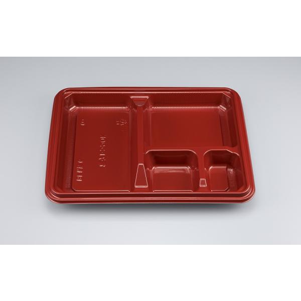 【蓋付き】BF弁当6(赤) 【本体50枚・蓋50枚セット】