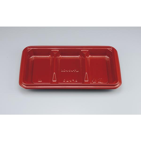 【蓋付き】BF弁当3(赤) 【本体50枚・蓋50枚セット】