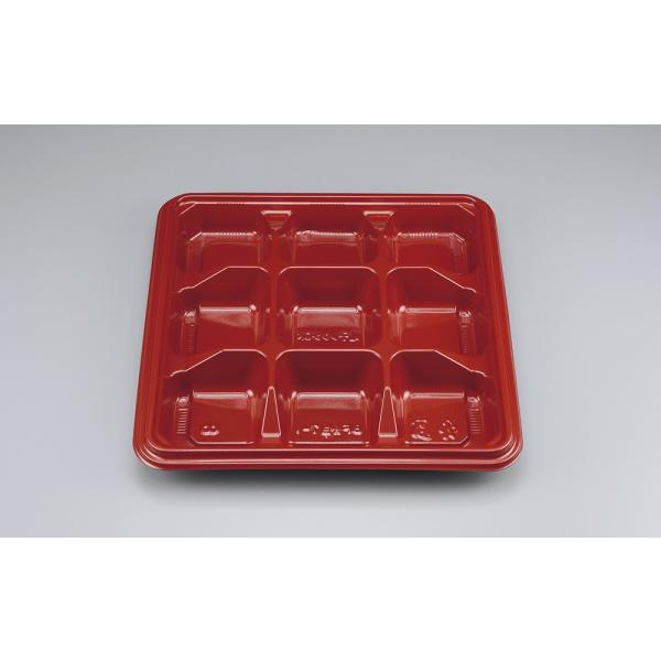 【蓋付き】BF弁当7-1(赤) 【本体50枚・蓋50枚セット】