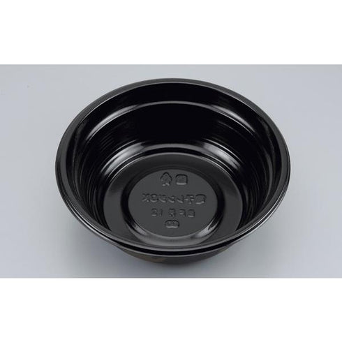 【蓋付き】BF丼13(黒つづみ) 【本体50枚・蓋50枚セット】