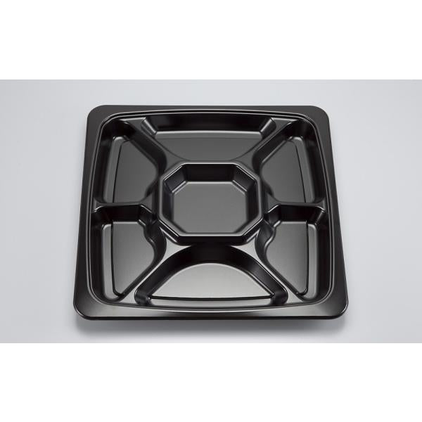 【蓋付き】SFオードブル角40(黒) 【本体10枚・蓋10枚セット】