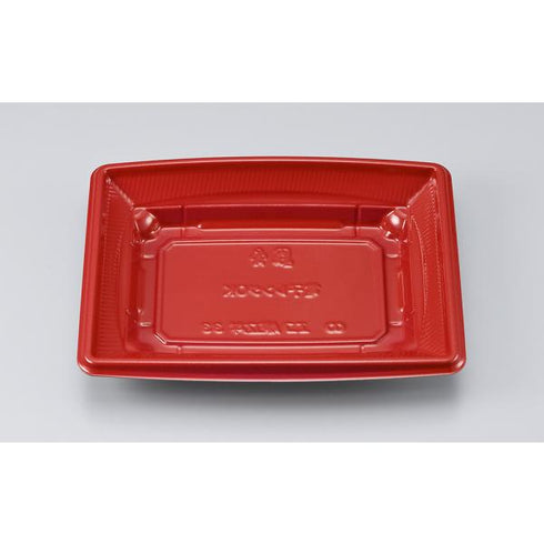 【蓋付き】エコ際立丼33(朱) 【本体50枚・蓋50枚セット】