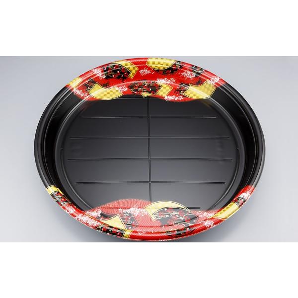 【蓋付き】SF丸桶7(舞扇赤) 【本体100枚・蓋100枚セット】