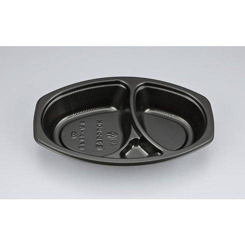 【蓋付き】BFカレー内6(黒) 【本体600枚・蓋600枚セット】