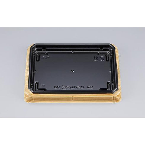 【蓋付き】UFハカマ盛24(杉板黒)本体(N) 【本体800枚・蓋800枚セット】