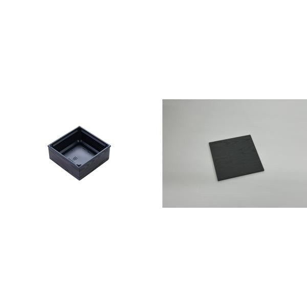 【蓋付き】ワン折重41A(黒) 黒焼杉縁 黒焼杉共蓋【フチ50枚・本体(底)50枚・蓋50枚セット】 アクタ 弁当容器 折箱