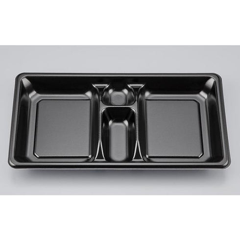 【蓋付き】SF弁当59(黒)本体(R) 【本体600枚・蓋600枚セット】