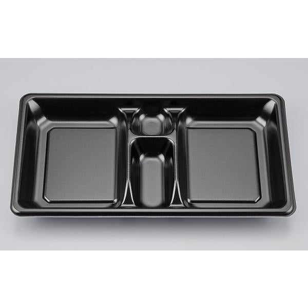 【蓋付き】SF弁当59(黒)本体(R) 【本体600枚・蓋600枚セット】