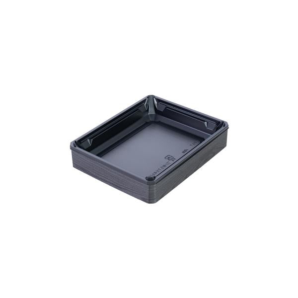 【蓋付き】ワン折57×46A-28(重)黒【フチ50枚・本体(底)50枚・蓋50枚セット】 アクタ 弁当容器 折箱