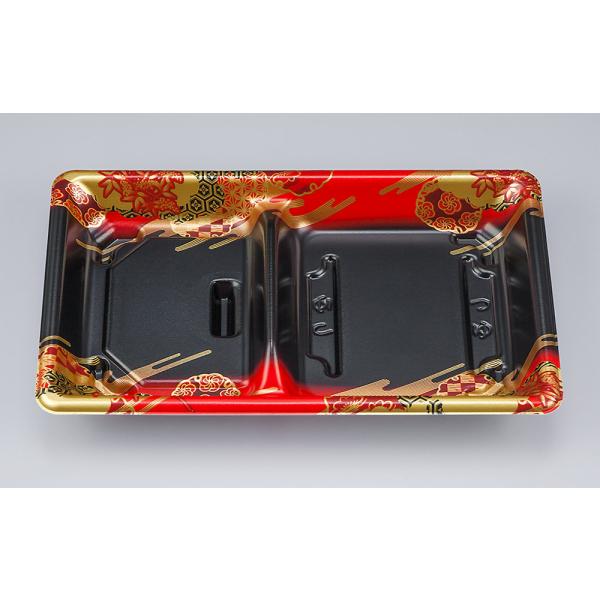 【蓋付き】SF弁当57(華雲赤) 【本体50枚・蓋50枚セット】