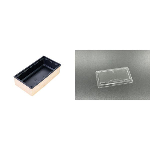 【蓋付き】ワン折重60×31A(黒) 杉縁 K高蓋【フチ50枚・本体(底)50枚・蓋50枚セット】 アクタ 弁当容器 折箱