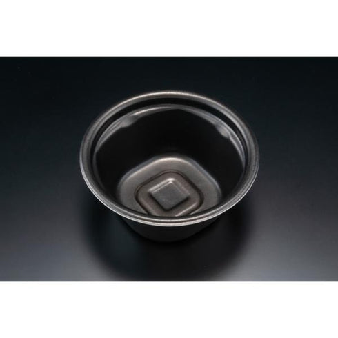 【蓋付き】ホットほっこり 145-60B(黒) 【本体50枚・蓋50枚セット】