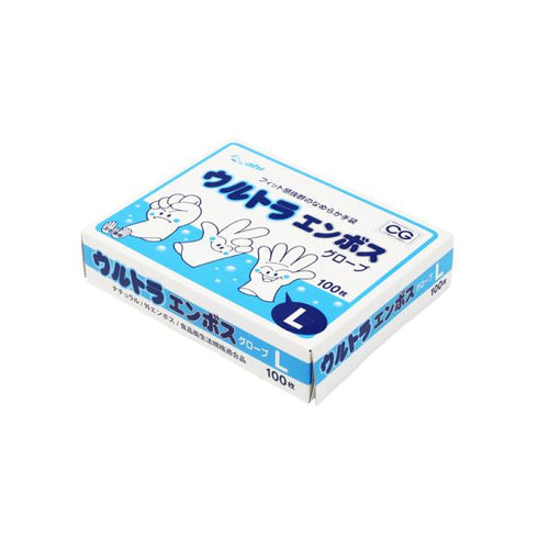 手袋 使い捨て ウルトラエンボス(透明)L 箱入 【100枚】 旭創業